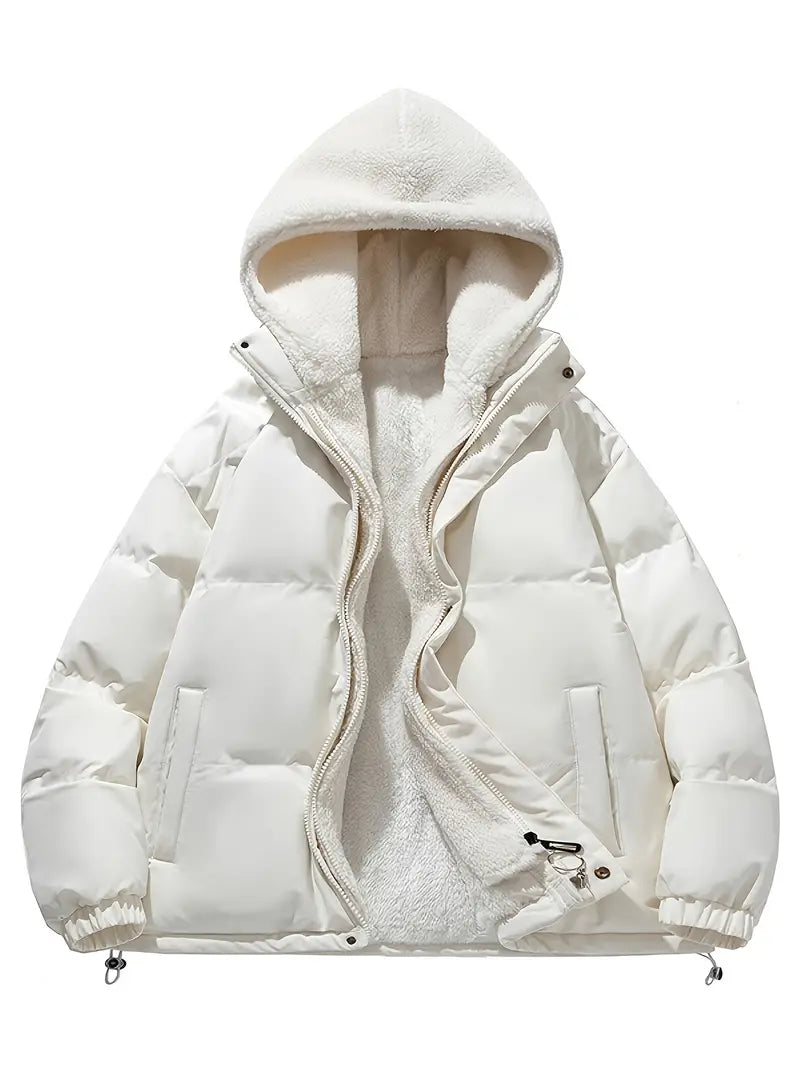 Winter Puffer Jacket with Hood - Angela