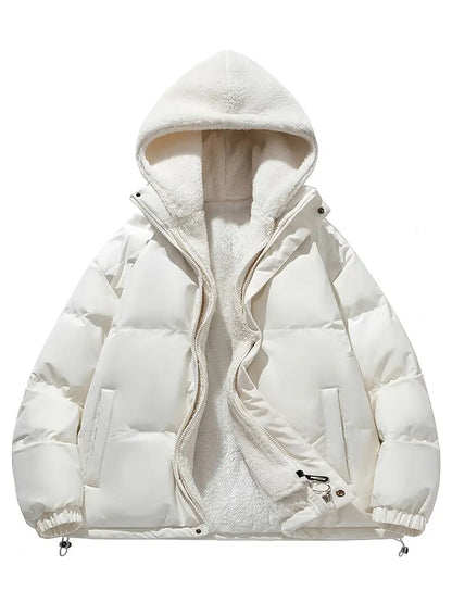 Winter Puffer Jacket with Hood - Angela