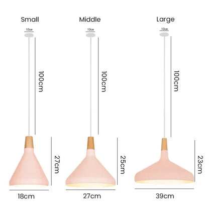 Kuželové kovové závěsné svítidlo Macaron - minimalistické a stylové