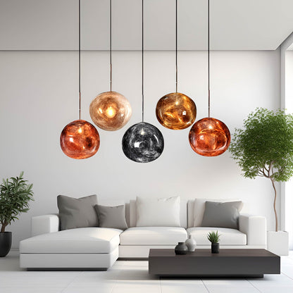 Elegante lampada a sospensione Luna in resina - design moderno