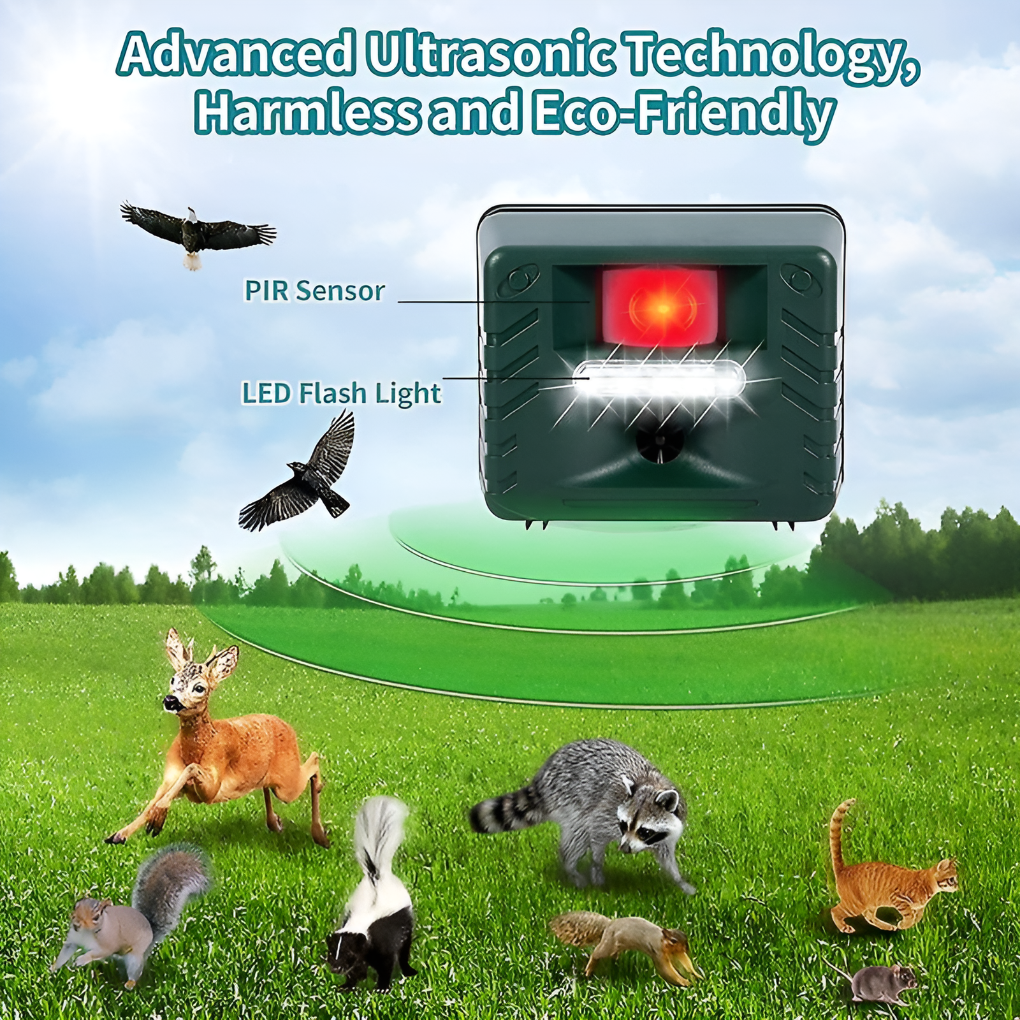 Woodpecker ultrasonic bird deterrent for effective bird control