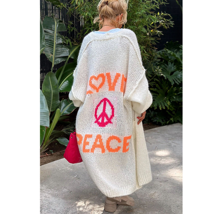 Stylish Peace Cardigan for Women - Ibiza