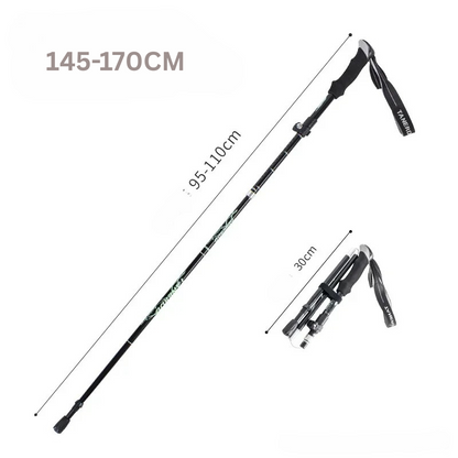 Folding Aluminium Telescopic Walking Stick for Outdoor & Seniors