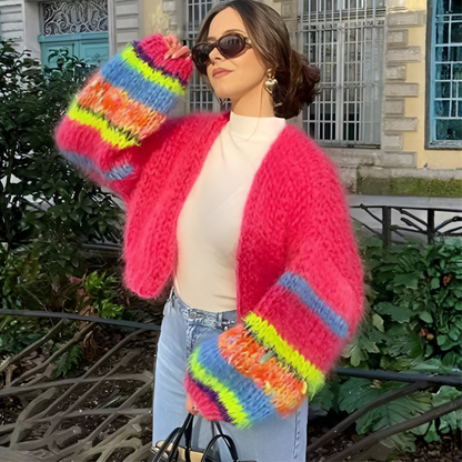Striped Open Cardigan for Women