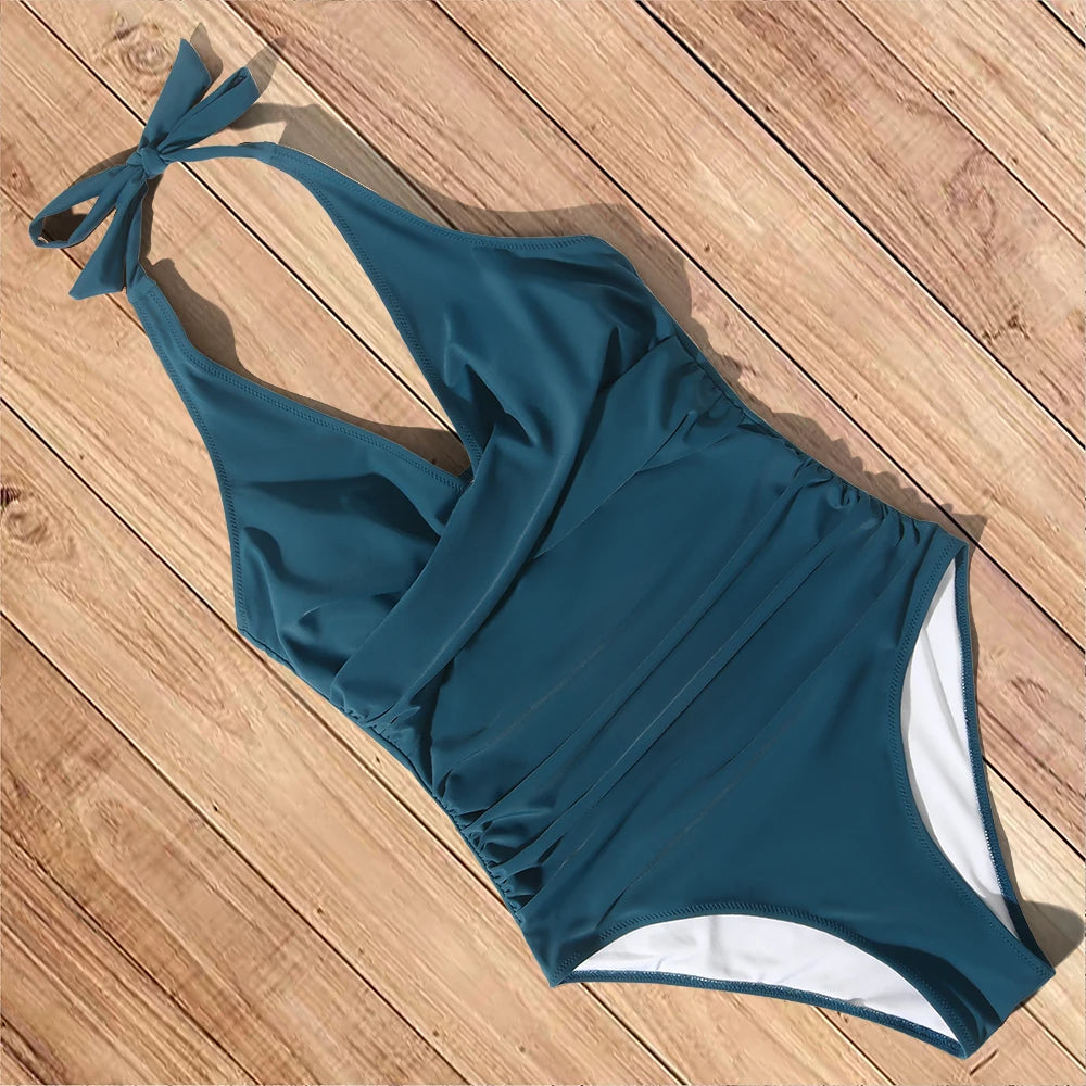 Halter Neck Women's Swimsuit - Comfortable and Stylish