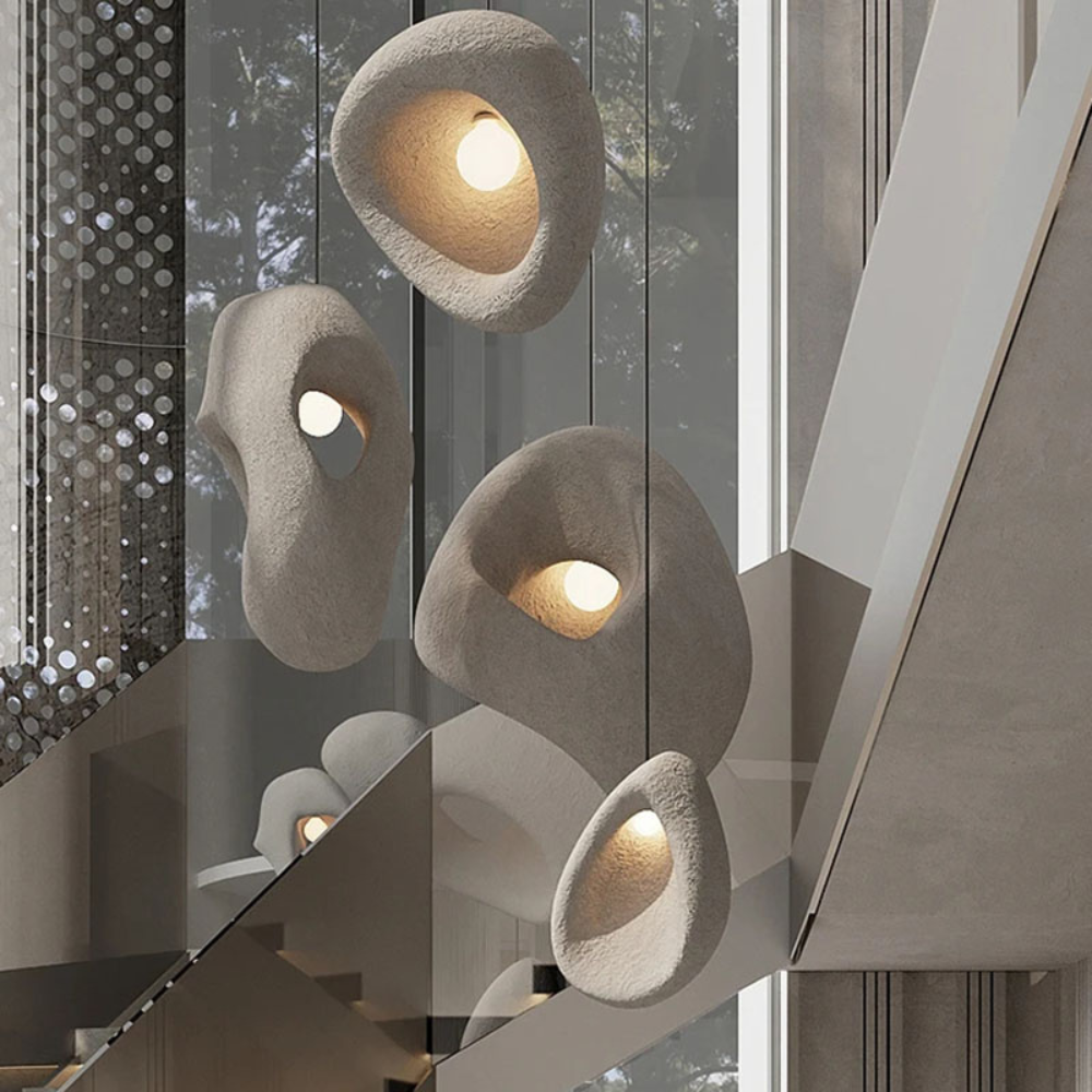 Pendant Light with Organic Style and Warm Light