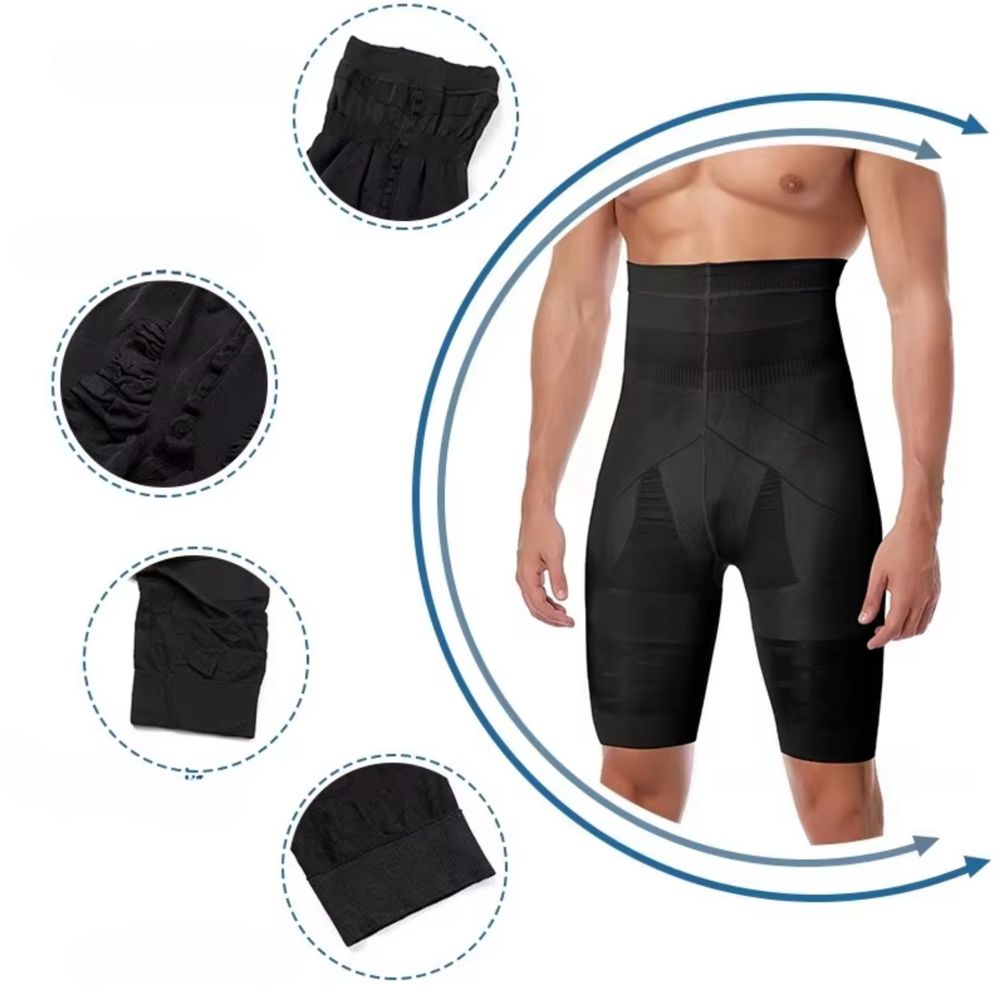 Pantaloni a Compressione - Supporto per Cosce e Vita - Uomo