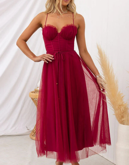 Sleeveless Maxi Dress with V-Neck