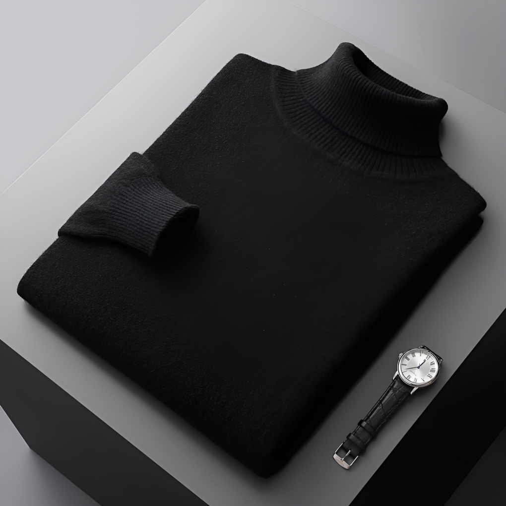 High-Quality Cashmere Roll Neck Jumper for Men
