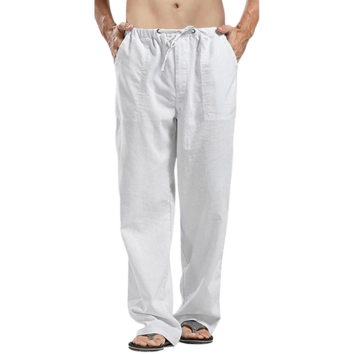 Lightweight Linen Men's Trousers with Oversized Fit