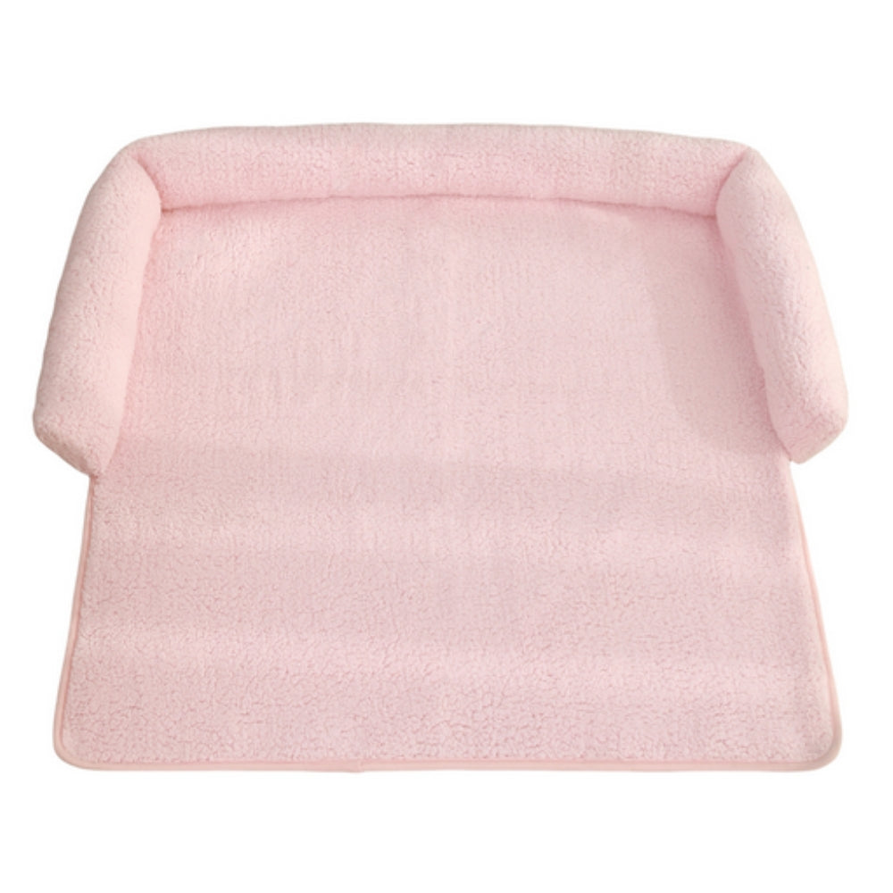 Cosy non-slip dog bed blanket with neck cushion