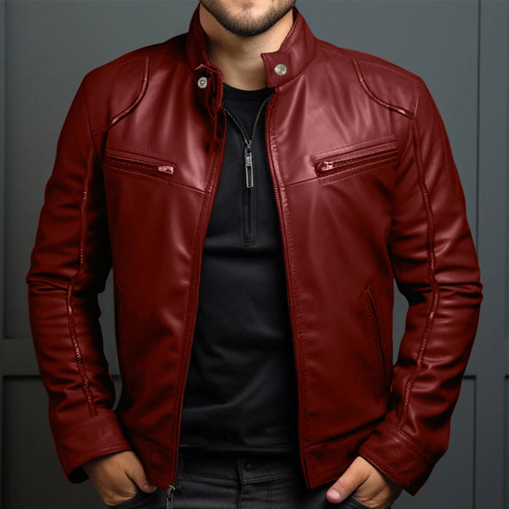 Stilvolle Retro-Motorradjacke für Herren