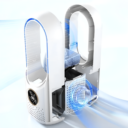 Tragbarer turmventilator ohne klingen