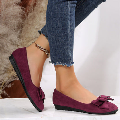 Comfort Ballerinas with Bow Detail and Soft Fit