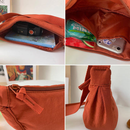 Spacious Nylon Shoulder Bag for Women