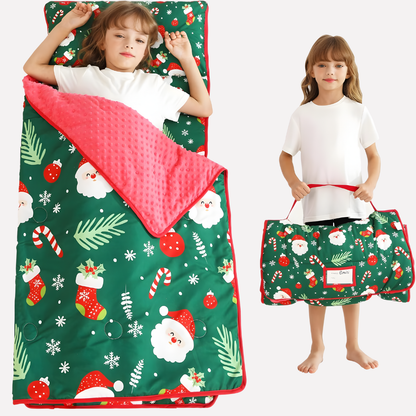 Toddler Nap Mat with Pillow and Blanket