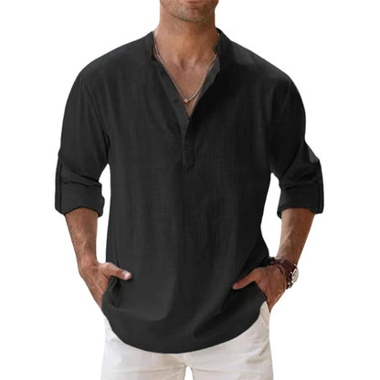 Linen Long Sleeve Shirt for Men