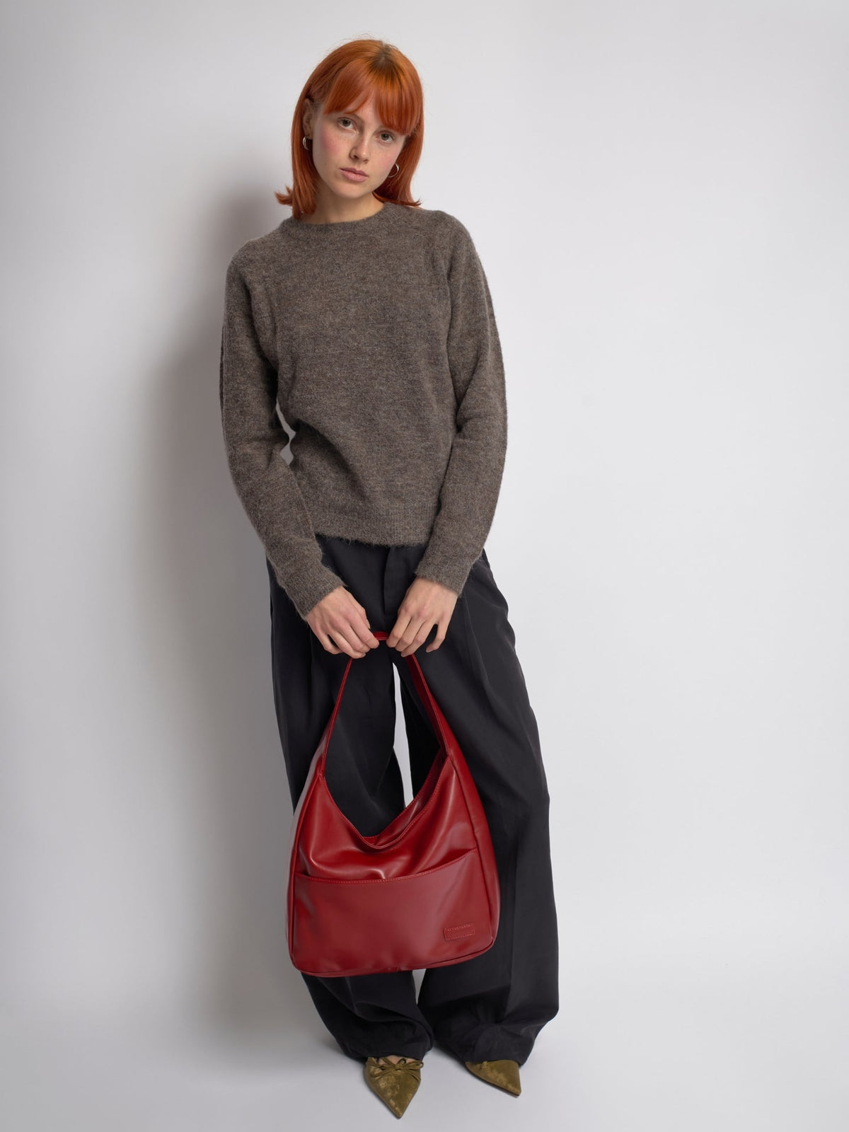 Minimalist Vegan Empty Hobo Shoulder Bag