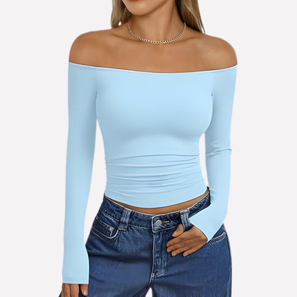 Women’s Off-The-Shoulder Long Sleeve Top