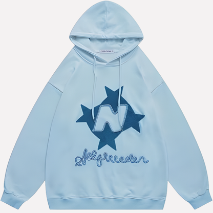 Felpa con cappuccio oversize da donna con grafica