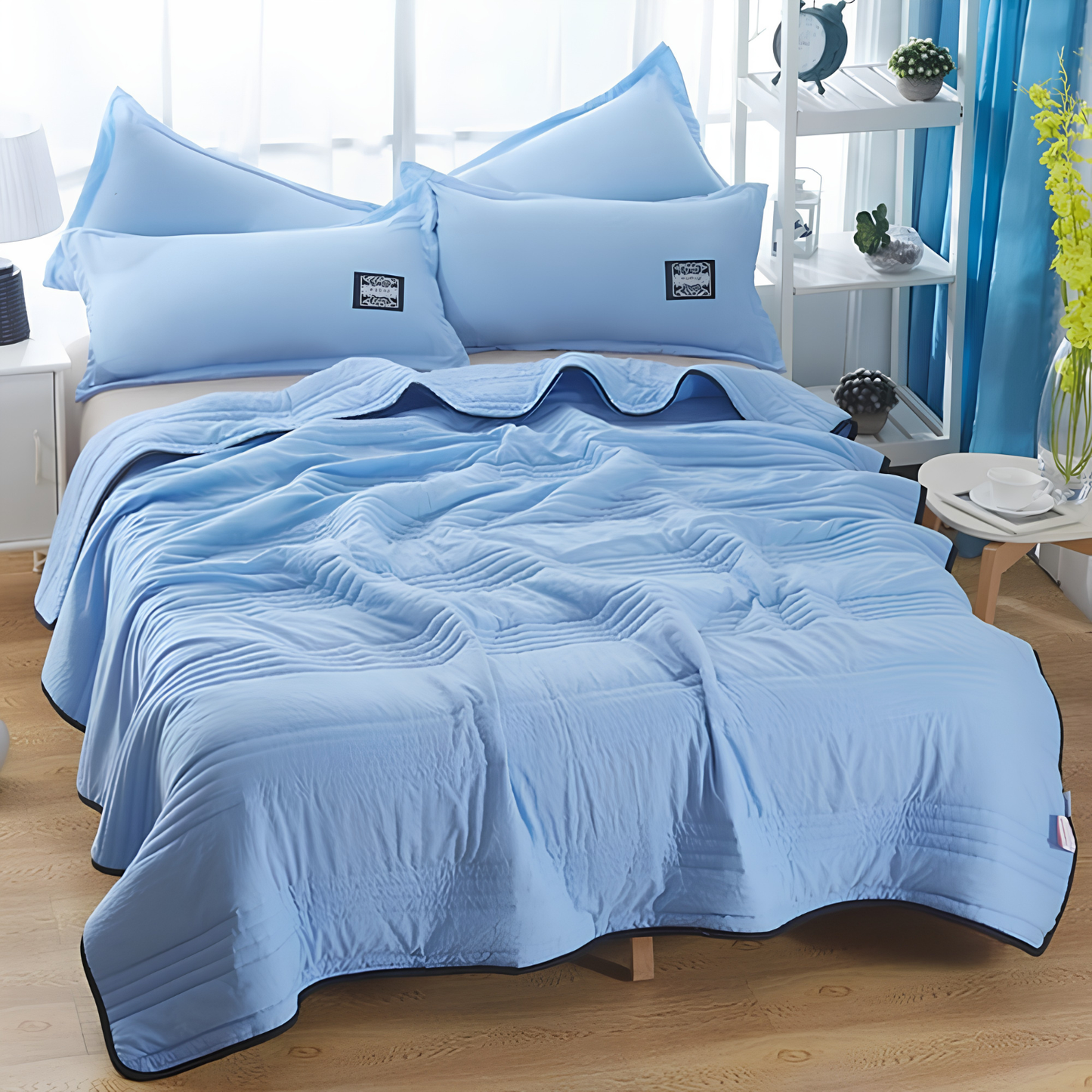 The Everchill Ice Cooling Blanket keeps you comfortable and cool all night long