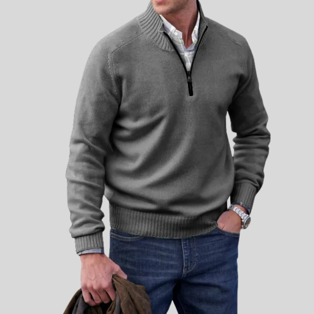 Men's Zip Front Sweater