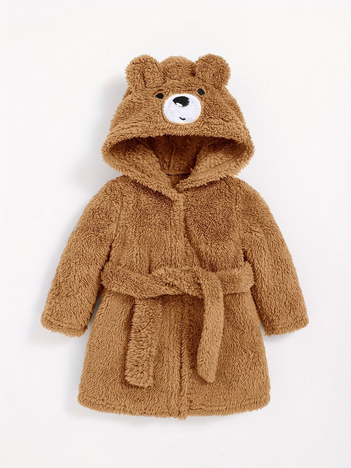 Roupão com capuz para bebé – roupão macio de tecido teddy para bebés e crianças pequenas, ideal para o inverno