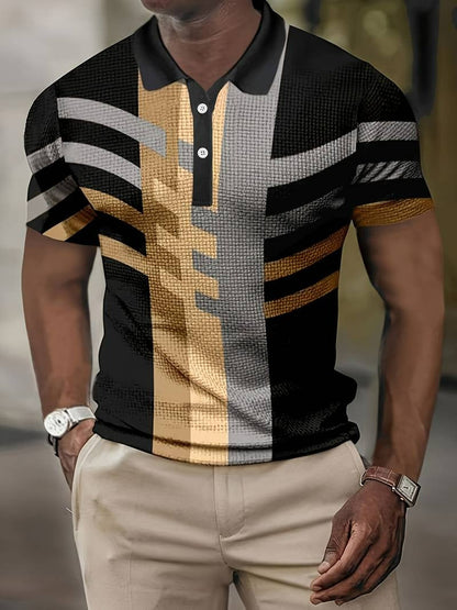 Men's Polo with 1/4 Buttons in Vintage Style - Gunter