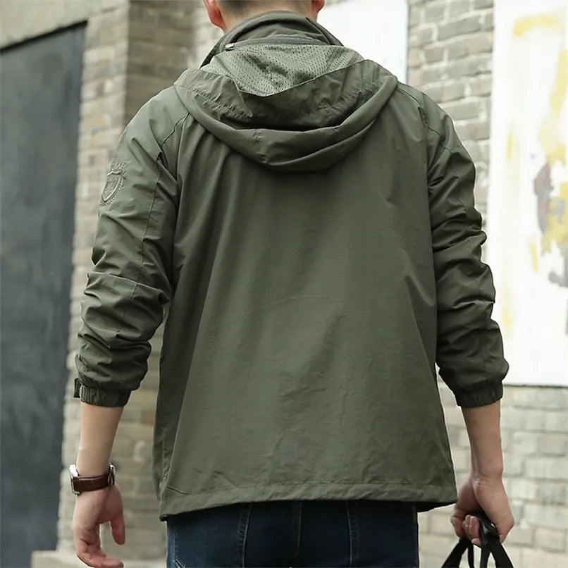 Waterproof Outdoor Men's Jacket with Detachable Hood