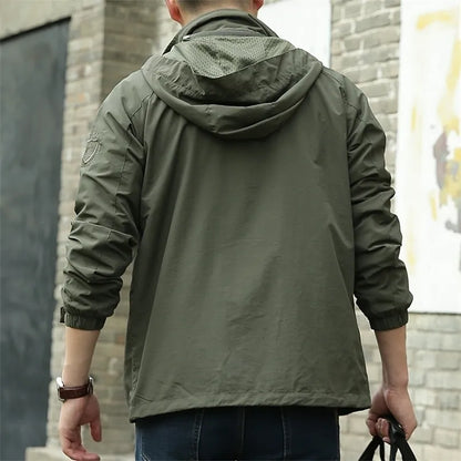 Waterproof Outdoor Men's Jacket with Detachable Hood