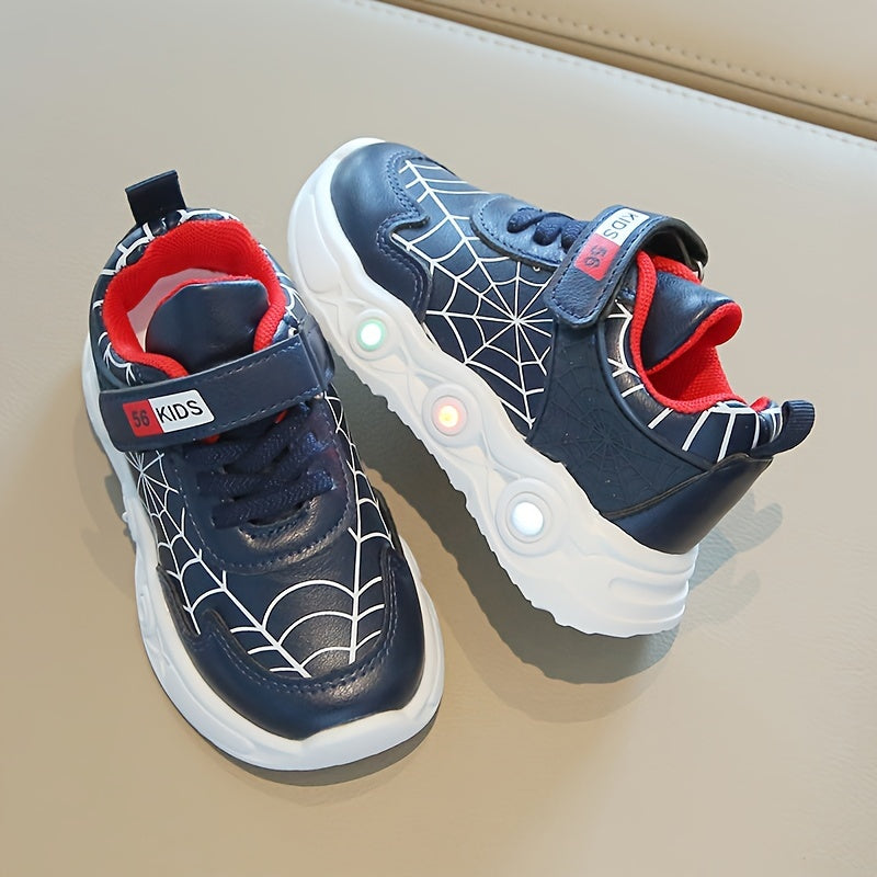 Zapatillas LED con diseño de telaraña - Para niños aventureros