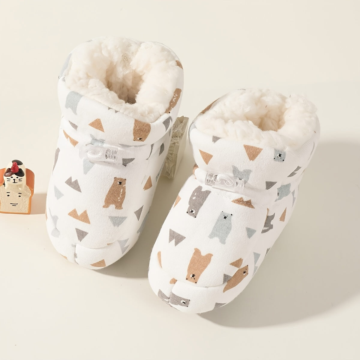 Botines de forro polar adorables y cómodos, fáciles de poner, para bebés y niñas y niños - Happie
