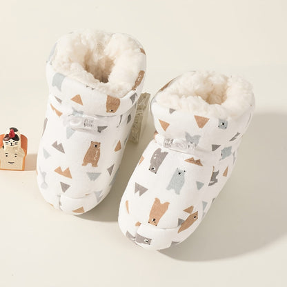 Botines de forro polar adorables y cómodos, fáciles de poner, para bebés y niñas y niños - Happie