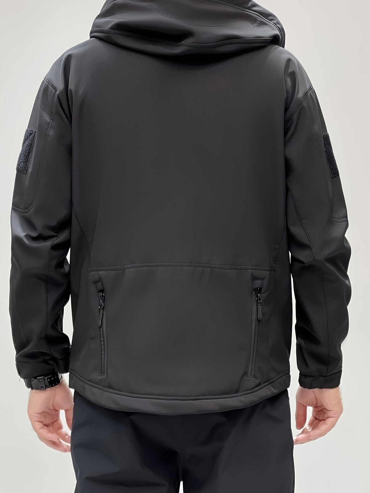 Chaqueta softshell para hombre para actividades al aire libre, con capucha y forro cálido cortavientos