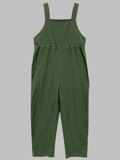 Ladies' Dungarees with Pockets – Vintage Loose-Fit Overall