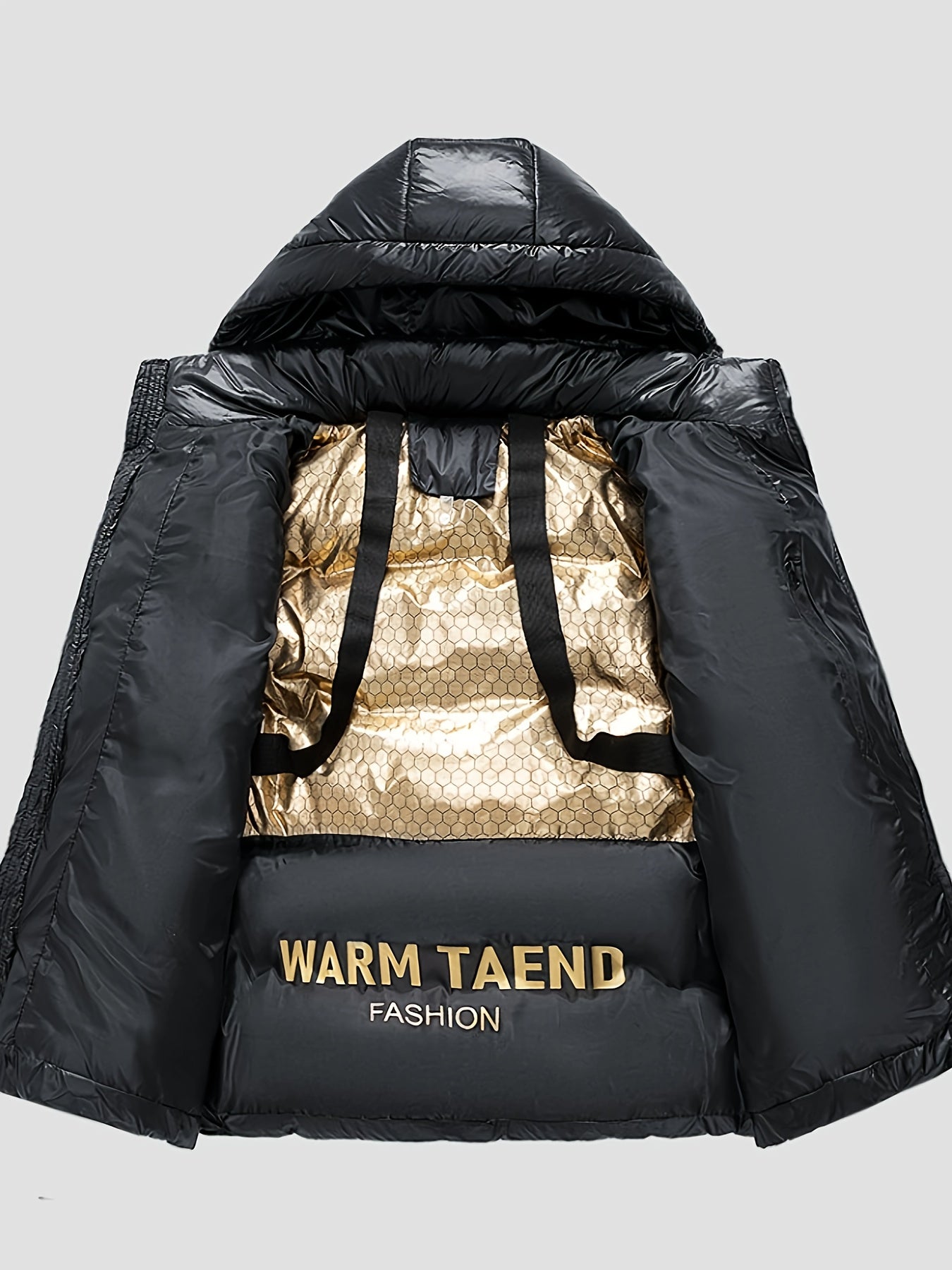 Warme winterjas van polyester met losse pasvorm en capuchon – Tommie