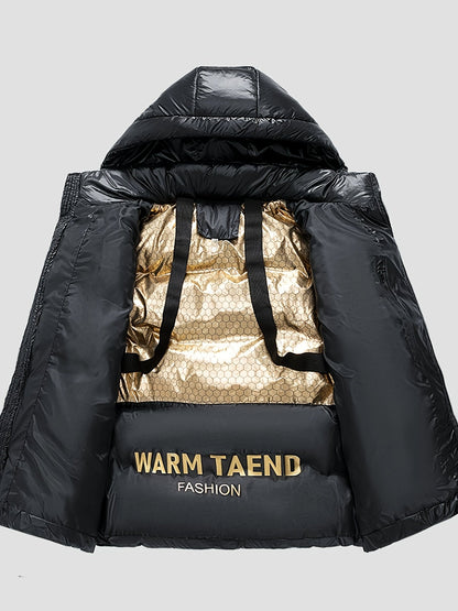 Warme winterjas van polyester met losse pasvorm en capuchon – Tommie