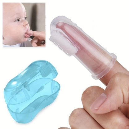 Brosse à dents pour doigt de bébé en silicone souple, pour l’hygiène bucco-dentaire et les poussées dentaires
