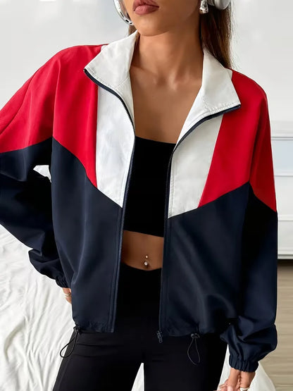 Veste de survêtement avec design bicolore
