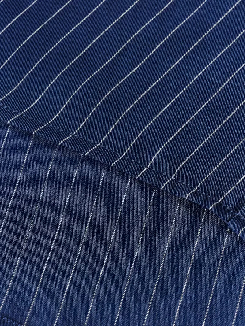 Chemise à manches courtes à rayures verticales