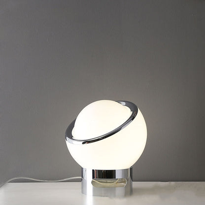 Einzigartige Tischlampe mit Glasschirm