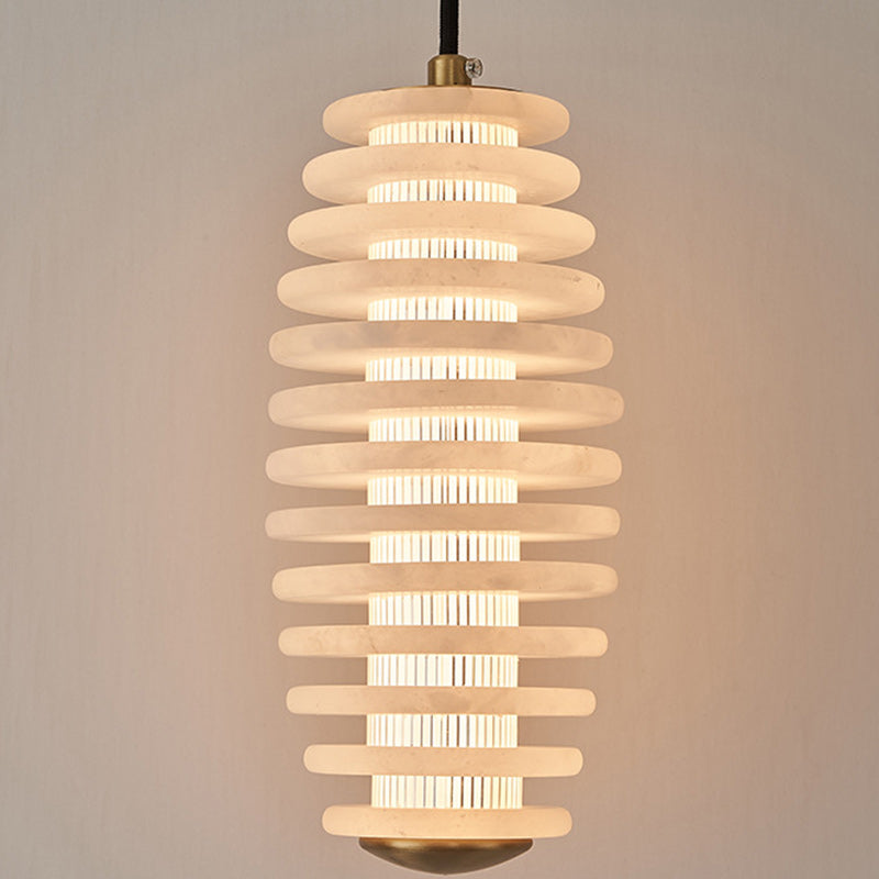 Scandinavian Round LED Pendant Light with Copper Finish