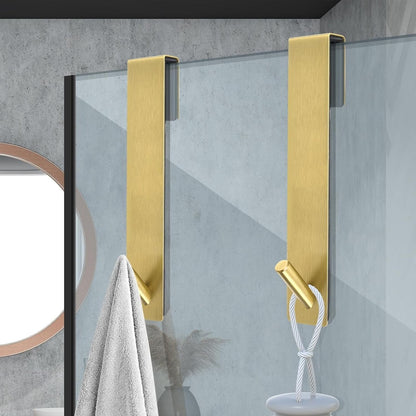 Modern Steel Glass Door Hooks Set – Stylish, Silent and Practical