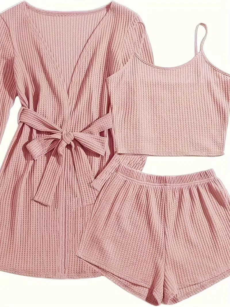 Ensemble trois pièces avec texture gaufrée