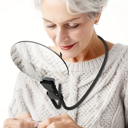 Hands-Free Magnifying Glass with Neck Holder – 5x Magnification for Reading