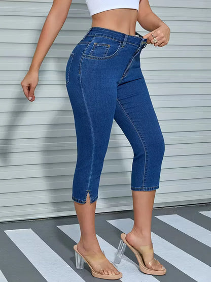 Jean skinny avec ourlet fendu