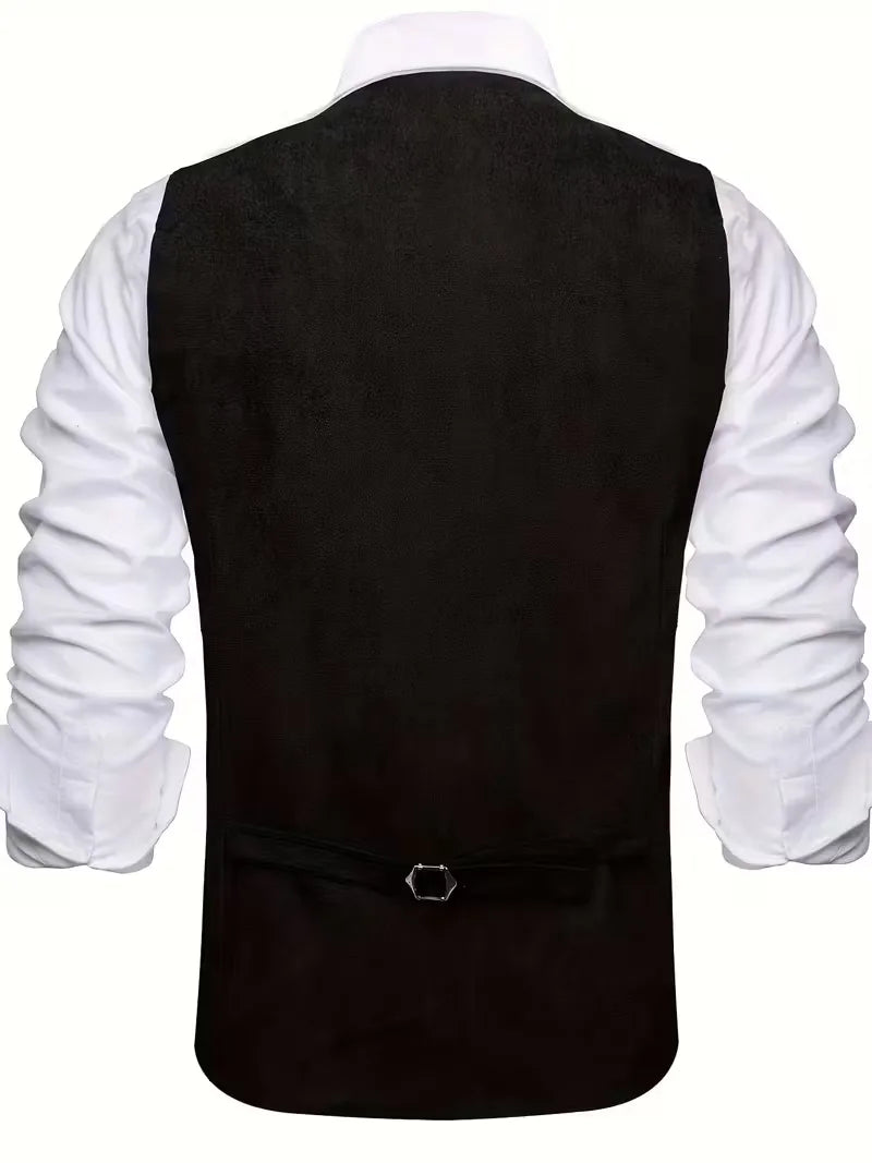 Gilet avec col en V et boutons