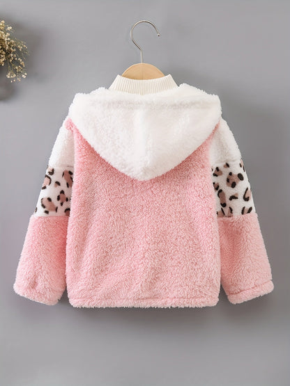 Jacket with Leopard Print and Fleece for Girls - Sasha