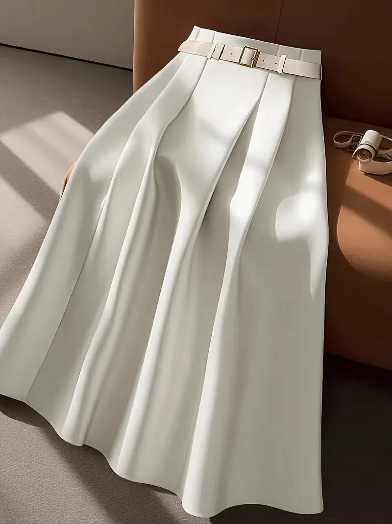 Jupe plissée taille haute