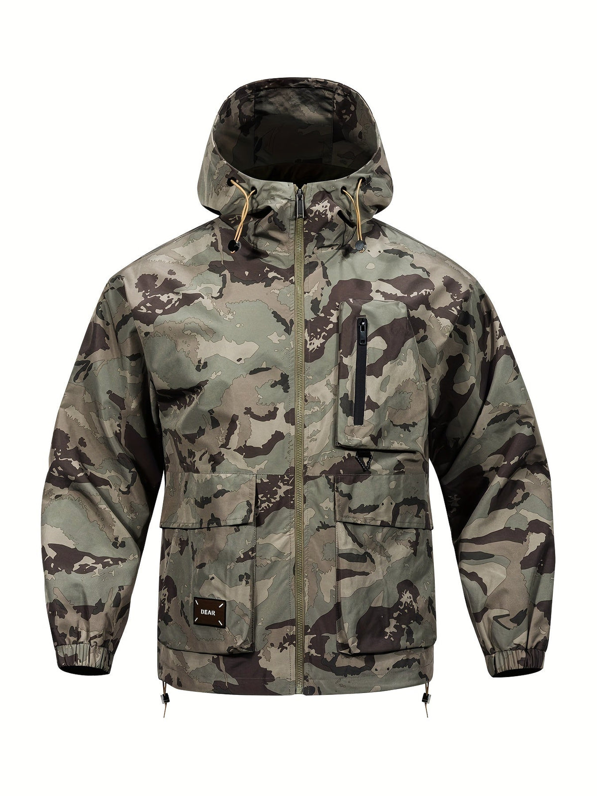 Chaqueta para hombre con estampado de camuflaje y capucha – Informal y cómoda